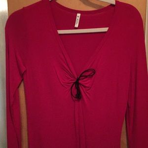 Red long sleeve dress